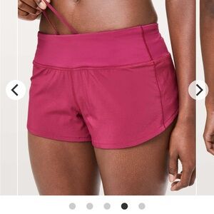 LULULEMON Speed Up Star Ruby Shorts 2.5” 8 EUC